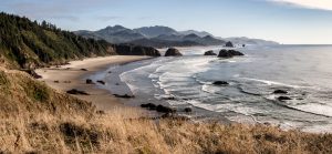 Crescent Beach and Cannon Beach, Oregon, from Ecola State Park