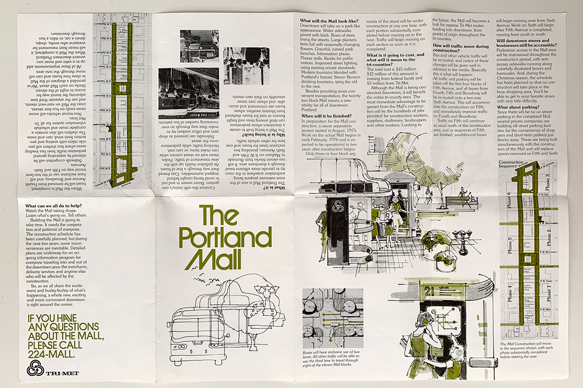 The Portland Mall brochure back