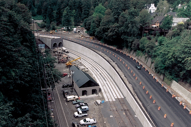 Eastern end of the Robertson Tunnel