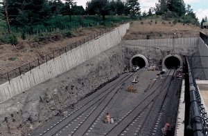 The western end of the Robertson Tunnel